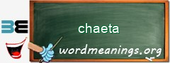 WordMeaning blackboard for chaeta